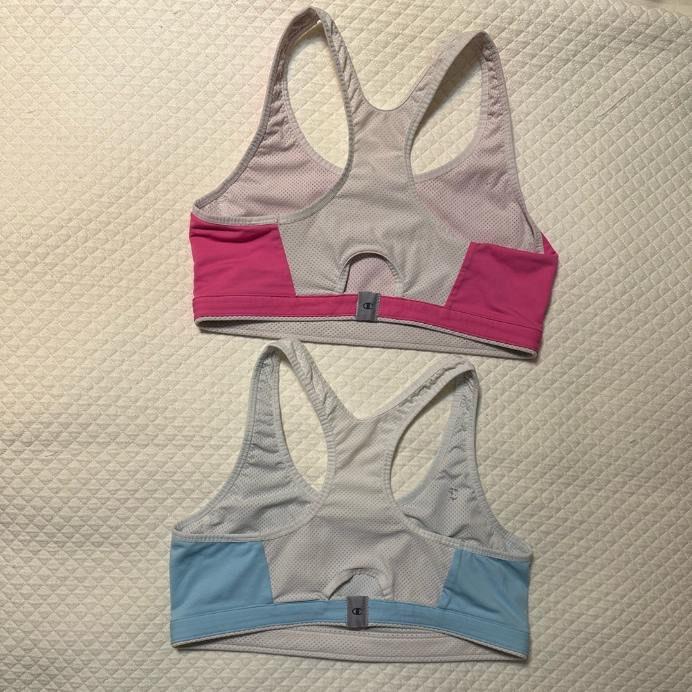 Champion Pink and Blue Sports Bras, Size M - Picture 8 of 8